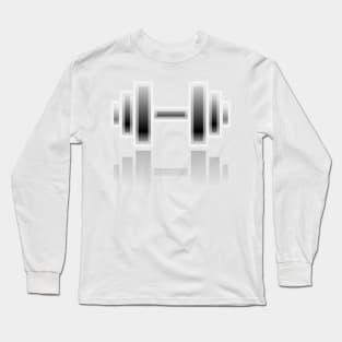 FITNESS LOGO Minimalist Equalizer in the form of dumbbells Long Sleeve T-Shirt